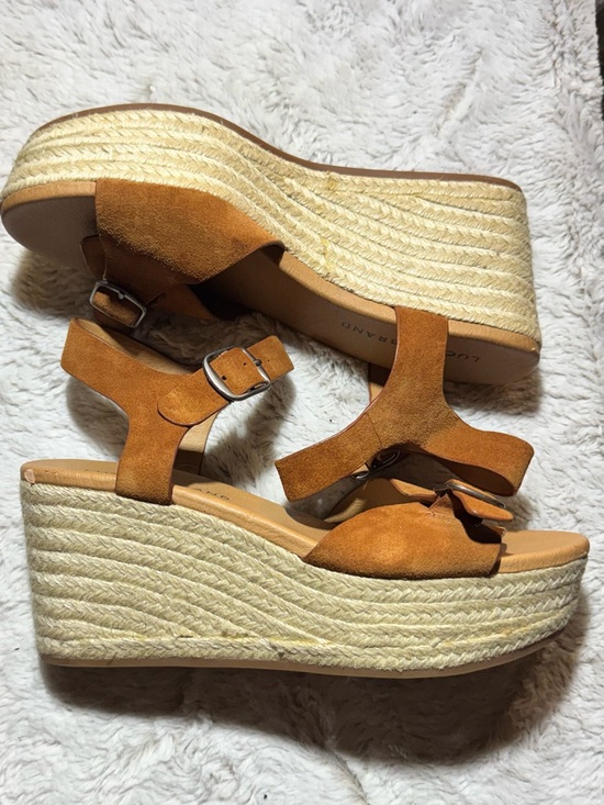 Lucky Brand Shoes - Lucky Brand LK-Neveah  Espadrille Wedge Sandals - Tan Women’s size 8